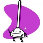 Toilet plunger, animated