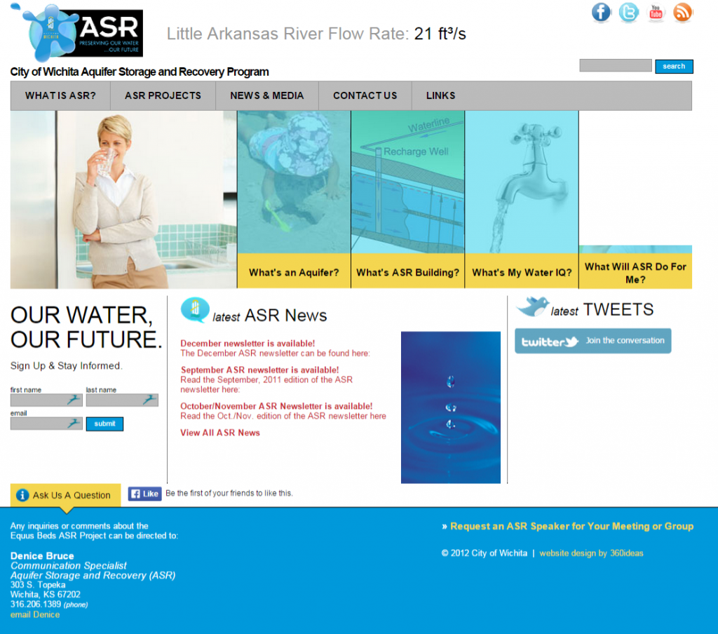 ASR website as it appeared in January 2012. Click for larger version.