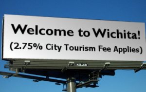 Welcome to Wichita Tourism Fee billboard