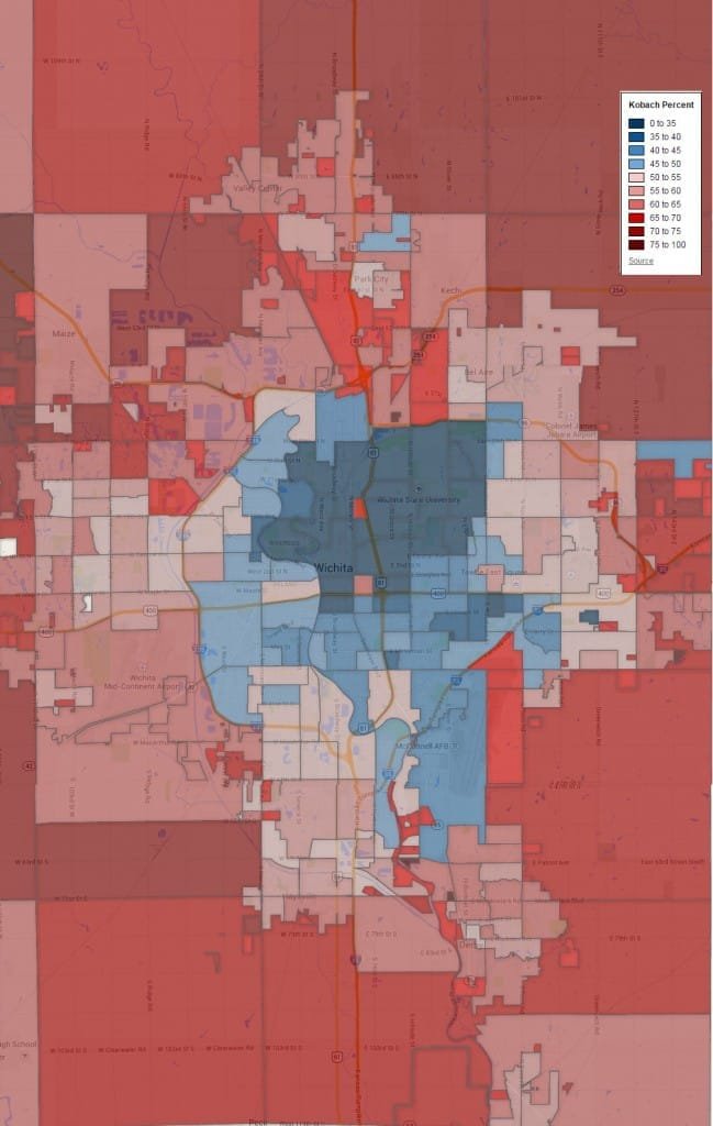 Secretary of State vote in Sedgwick County, November 4, 2014